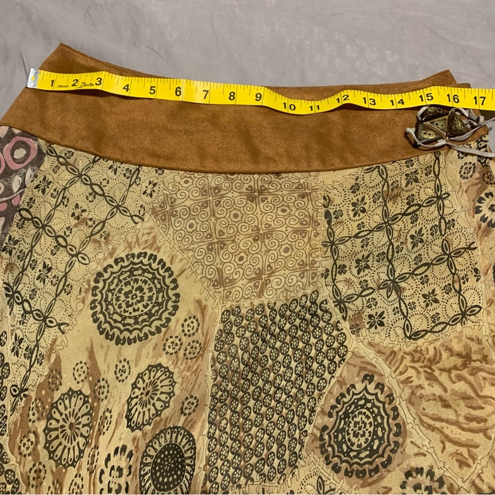 Sandy Starkman Bohemian Patchwork Midi Skirt - Me… - image 6